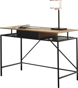 XXXLutz PÍSACÍ STÔL, prírodná farba, čierna, 110/55/76 cm Livetastic - Online Only kancelárie - 001769005101