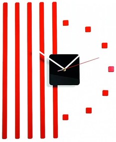 Nástenné hodiny Quartz, nalepovacie dekorácie, 3D zrkadlové nálepky Xmomo FL-Z10B- X0015