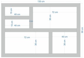 furniture-nabytek.cz - Polica drevená 130x90x35 z masívu palisander