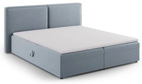 Svetlomodrá boxspring posteľ s úložným priestorom 180x200 cm Arendal – Cosmopolitan Design