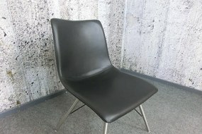 (3453) IDINA stolička pravá koža čierna