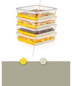 Sada 7 ks potravinových boxů ALLIE šedá