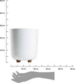 PLASTOVÝ KVETINÁČ TERRA 24X27,5 CM BIELA