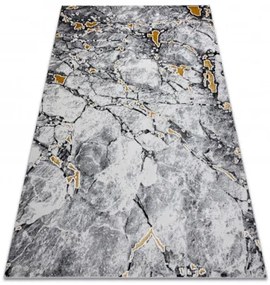 Koberec GLOSS 528A 58 mramor - slonia kosť, čierny