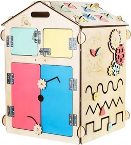 Montessori Activity board domček naturálny