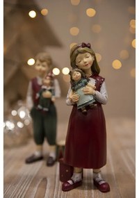 Dekorácia dievča s bábikou - 8 * 7 * 21 cm