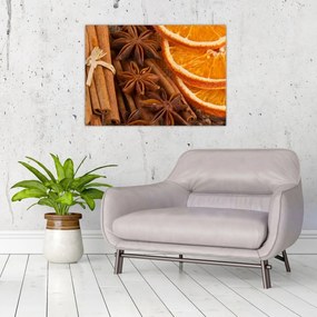 Sklenený obraz - Vonné korenie (70x50 cm)