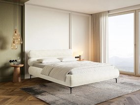 Manželská posteľ 180 cm Rirri 180B (s roštom) (krémová + čierna). Vlastná spoľahlivá doprava až k Vám domov. 1099831