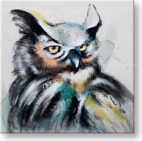 Maľovaný obraz na stenu SOVA 60x60 cm