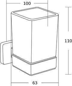 Mexen príslušenstvo, ASIS držiak na kefku, zlatá, 7017638-50
