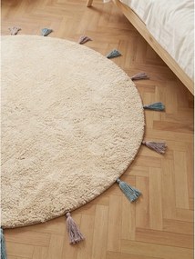 Krémovobiely prateľný/ručne tkaný bavlnený detský koberec ø160 cm Snuggle Sunna – Hanse Home