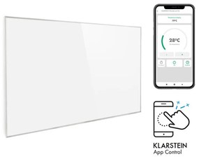Klarstein Wonderwall 960 Smart, infračervený ohrievač, 80 x 120 cm, 960 W, týždenný časovač, IP24, biely