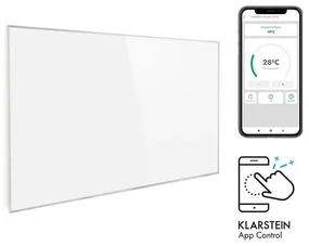 Klarstein Wonderwall 960 Smart, infračervený ohrievač, 80 x 120 cm, 960 W, týždenný časovač, IP24, biely