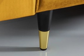 Dizajnová sedačka Adan 225 cm horčicovo-žltý zamat