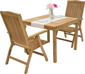 DEOKORK Záhradná teaková zostava LAGUNA QUATRO 1+2