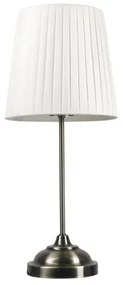 Stolná lampa retro s bielym tienidlom PTL01BW
