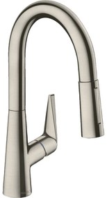 HANSGROHE Talis M51 páková drezová batéria s vyťažiteľnou sprškou s prepínaním, 2jet, výška výtoku 152 mm, vzhľad nerezovej ocele, 72815800