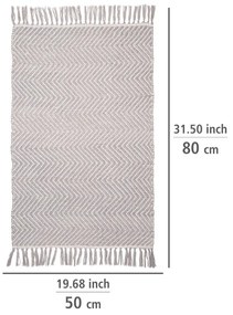 Sivá kúpeľňová podložka z recyklovaného plastu Wenko Gata, 50 x 80 cm