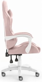 Herné kreslo HC-1000 Pink-White látkové