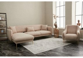 Béžová rohová pohovka (ľavý roh/s leňoškou) Simena – Balcab Home