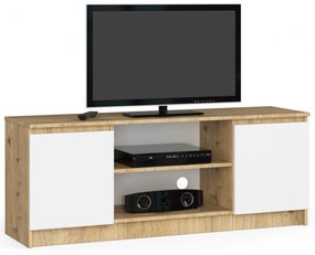 TV stolík Kenji (dub artisan + biela). Vlastná spoľahlivá doprava až k Vám domov. 1070722