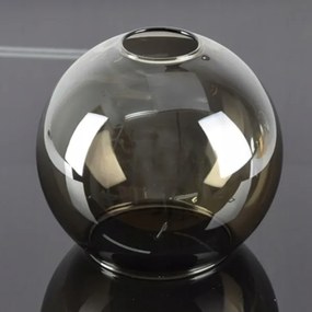 Luster na tyči VASCO 6xE27/60W/230V čierna/dymová čierna