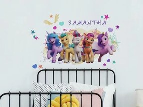 Samolepky s rozprávkovým motívom MY LITTLE PONY s menom vášho dieťaťa