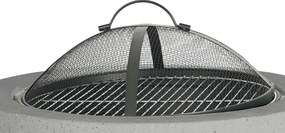 CH Záhradné ohnisko s grilom 2v1 -betónový vzhľad