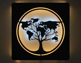 Svietiaci obraz mapa sveta v strome