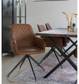 Svetlohnedé čalúnené jedálenské kreslo Harbo – House Nordic