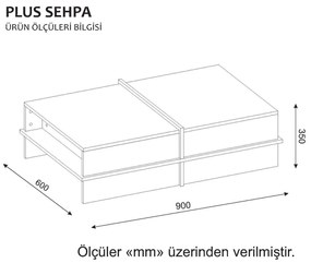 Konferenčný stolík Prius (Biela + Orech). Vlastná spoľahlivá doprava až k Vám domov. 1071676