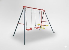 CH ZÁHRADNÁ HOJDAČKA (KOVOVÝ RÁM + 2 HOJDAČKY + HOJDAČKA) 290 x 180 x 200 CM