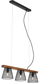 Briloner 4077-035 - Luster na lanku WOOD &amp; STYLE 3xE14/25W/230V