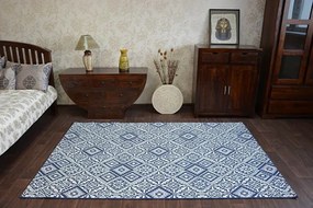 Koberec COLOR 19247/699 SISAL ROMBY modrý