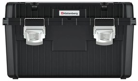 Kistenberg Kufor na náradie s kov. držadlom a zámky HEAVY čierny 585x360x337