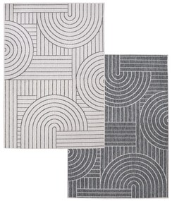 Dekorstudio Obojstranný koberec na terasu DuoRug 5842 - sivý Rozmer koberca: 80x150cm