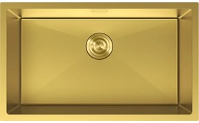 Mexen Trixo, 1-komorový nerezový drez 750 x 440 mm, brúsená zlatá, 6415751000-55