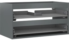 Mexen Box-A, závesná skrinka 90 cm, 2 zásuvky, grafitová matná, 91AX0-0900-470-2-66