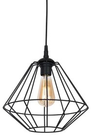 Závesné svietidlo Colin, 1x čierne drôtené tienidlo, b