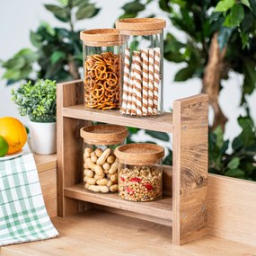 4Home Sklenená dóza na potraviny s vekom Cork, 1000 ml, 1000 ml