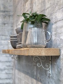 Sklenený transparentný džbánok s vrúbkami Jug Groove - 14*12cm