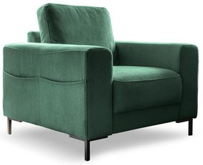 Tmavozelené menčestrové kreslo Lofty Lilly – Miuform