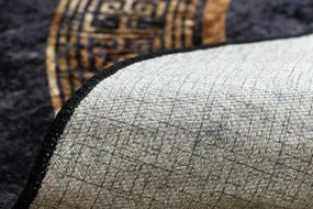 Koberec MIRO 51199.806 mramor / grécky, čierny / zlatý kruh