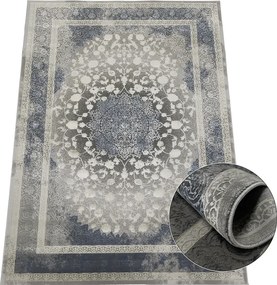 Koberec Deluxe 9091 NAVY – námornícka modrá, obdĺžnikový Rozmer: 60x100 cm