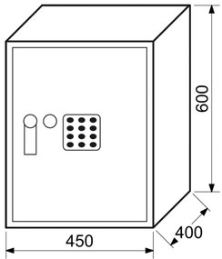 Nábytkový sejf RS 60, elektronický zámok, sivá