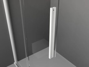 Mexen Velar L, posuvná sprchová zástena Walk-in 110 x 200 cm, 8mm číre sklo, biela matná, 871-110-003-03-20