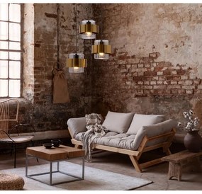 Luster na lanku SPIEGA 3xE27/60W/230V zlatá/čierna