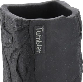 Sada kúpeľňových doplnkov Paola, čierna/s čiernymi prvkami