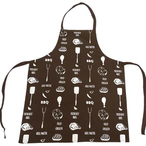 Kuchynská zástera bavlnená Grill Master hnedá TiaHome