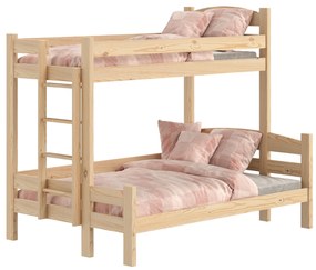 Poschodová posteľ Lovic 90x200/120x200 cm ľavá - borovica
